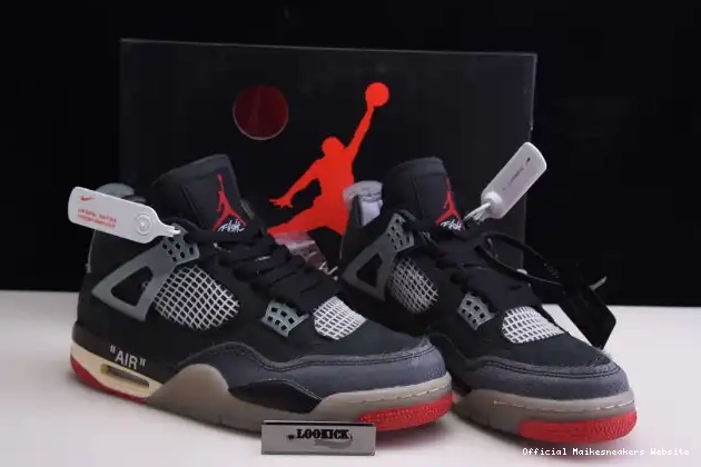 Official Maikesneakers CV9388-001 x Bred White Jordan Retro Off 4 Air 0323